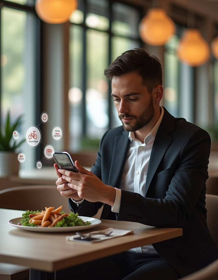 Man at restaurant